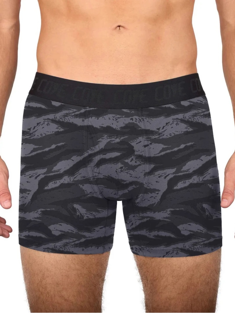 Cove Organic Cotton Boxers - Tiger Camo Black